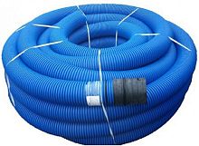 Труба гофрированная двустенная ПНД Промрукав Д=40 с протяжкой синий (20м) картинка